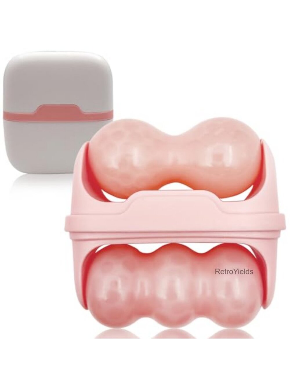 2-in-1 Facial Ice Roller with Travel Case Cooling Skin Care Tool